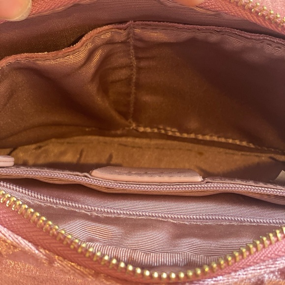 NWOT BEBE Velvet Suede Embroidered Crossbody Purse - Picture 6 of 7